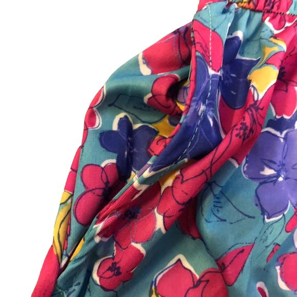 Vintage CW Classics Shorts Romper Womens Med Used Floral - Picture 16 of 16